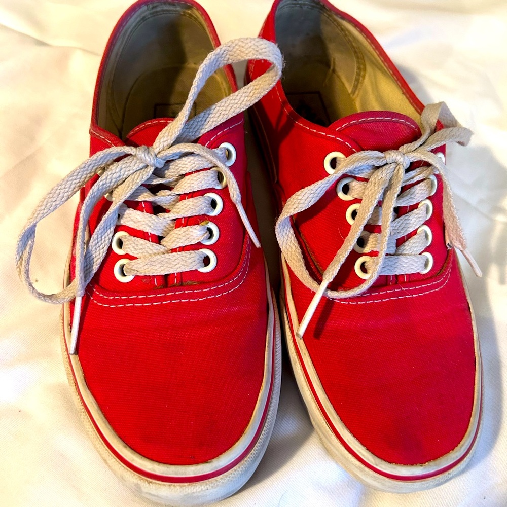 Vans RED 5 hole low top shoes